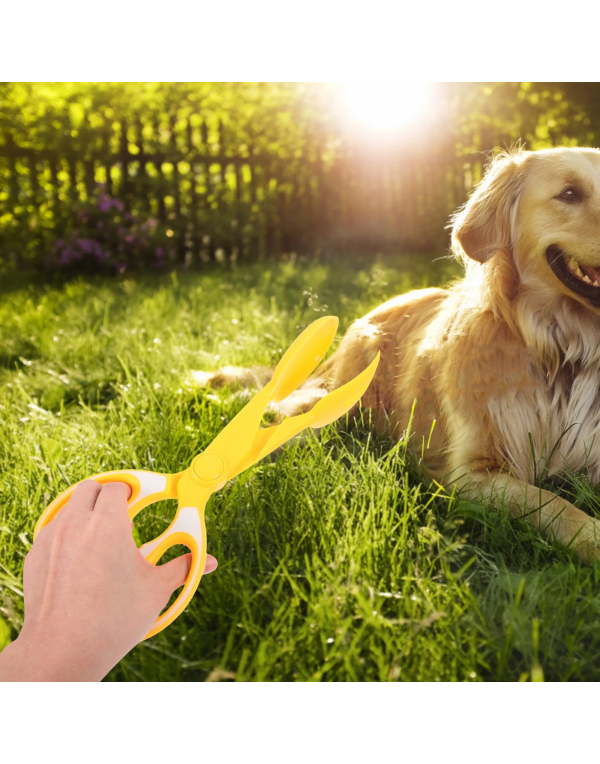 1Set Portable Pet Poop Picker Dog with Long Handle for Outdoor Use on Grass Gravel Pavement