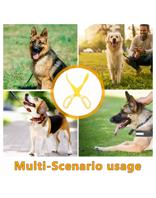 1Set Portable Pet Poop Picker Dog with Long Handle for Outdoor Use on Grass Gravel Pavement