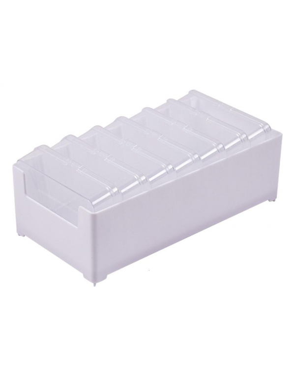 Cable Management Box Data Cable Storage Box with Dustproof Lid  with 7 Removeable Compartments Box