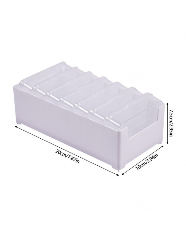Cable Management Box Data Cable Storage Box with Dustproof Lid  with 7 Removeable Compartments Box