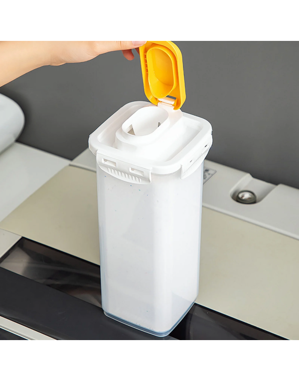 Clear Plastic Laundry Storage Bucket,  Large Capacity Household Soap Storage Box Clear