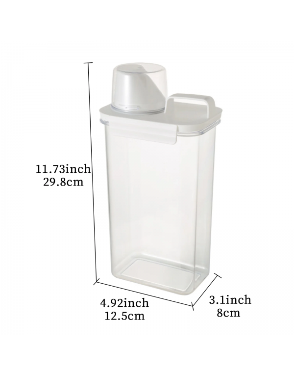 Reusable Washing Powder Container Airtight Laundry Detergent Dispenser - Plastic Storage Box for Home Laundry Room​